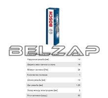 Свеча зажигания FR8D+6 ЗМЗ-40524 ЕВРО-3 BOSCH
